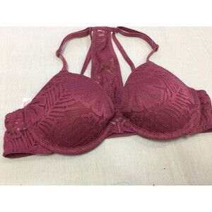 VICTORIA SECRET PINK LIGHTLY LINED WOMENS FRONT CLOSE UNDERWIRE BRA SIZE 34A